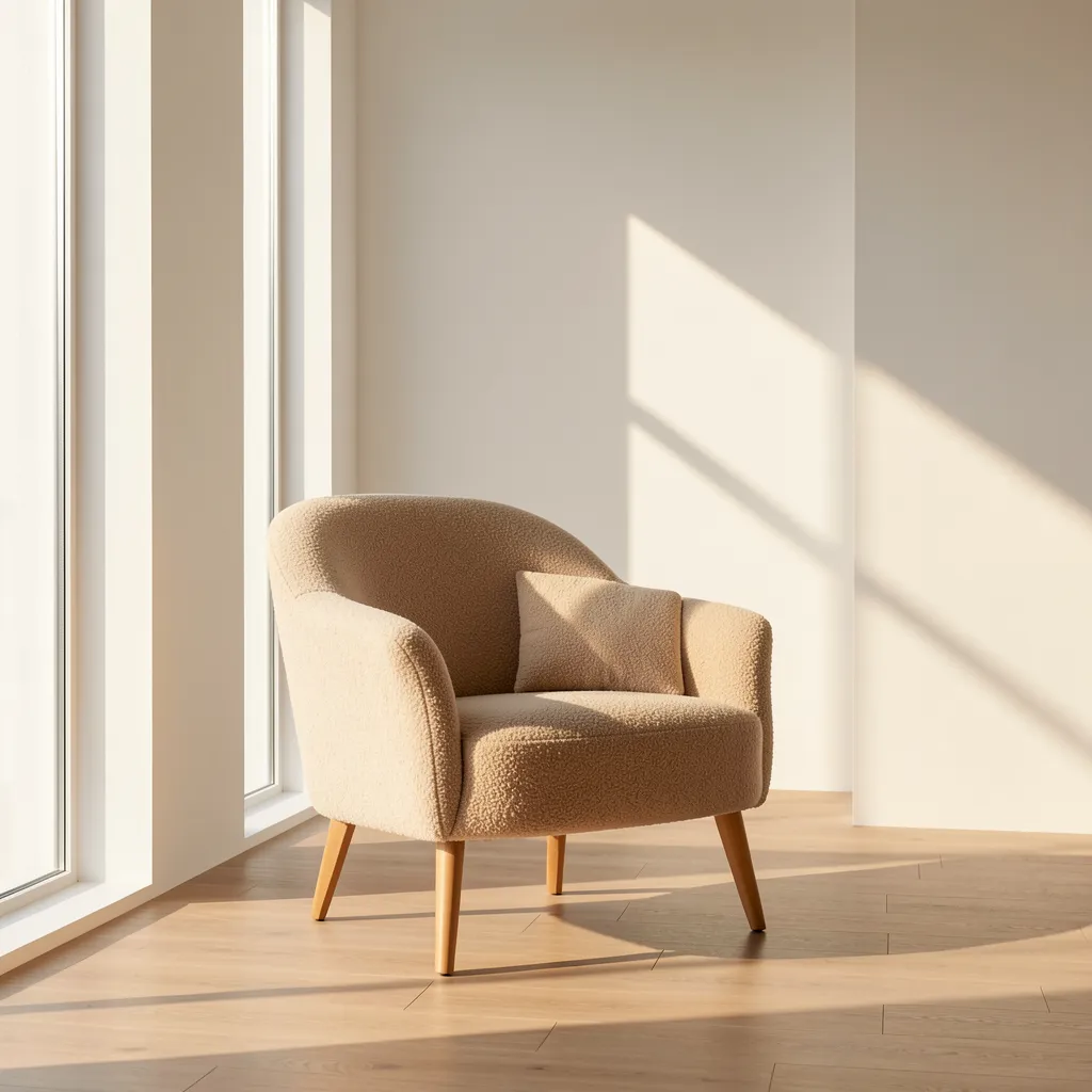 ProductSnap Beispiel: Sessel in hellem Interieur